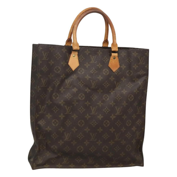 LOUIS VUITTON Monogram Sac Plat Hand Bag M51140 LV Auth 127666