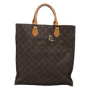 LOUIS VUITTON Monogram Sac Plat Hand Bag M51140 LV Auth 127666-2