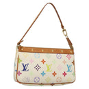 LOUIS VUITTON Multicolor Pochette Accessoires Pouch White M92649 LV Auth 127669V-1