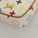 LOUIS VUITTON Multicolor Pochette Accessoires Pouch White M92649 LV Auth 127669V-8