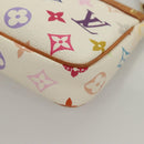 LOUIS VUITTON Multicolor Pochette Accessoires Pouch White M92649 LV Auth 127669V-15