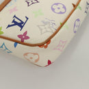LOUIS VUITTON Multicolor Pochette Accessoires Pouch White M92649 LV Auth 127669V-16