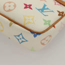 LOUIS VUITTON Multicolor Pochette Accessoires Pouch White M92649 LV Auth 127669V-17