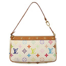 LOUIS VUITTON Multicolor Pochette Accessoires Pouch White M92649 LV Auth 127669V-13