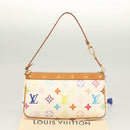 LOUIS VUITTON Multicolor Pochette Accessoires Pouch White M92649 LV Auth 127669V-12