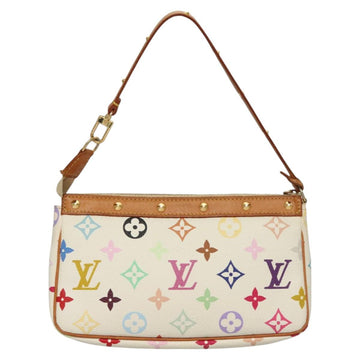 LOUIS VUITTON Multicolor Pochette Accessoires Pouch White M92649 LV Auth 127669V - 0