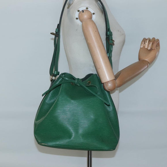 LOUIS VUITTON Epi Petit Noe Shoulder Bag Green M44104 LV Auth 127674