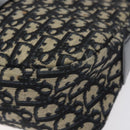 Christian Dior Trotter Canvas Shoulder Bag Navy Gold Auth 127683-9