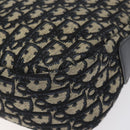 Christian Dior Trotter Canvas Shoulder Bag Navy Gold Auth 127683-15