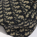 Christian Dior Trotter Canvas Shoulder Bag Navy Gold Auth 127683-16