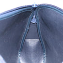 Christian Dior Trotter Canvas Shoulder Bag Navy Gold Auth 127683-18