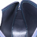 Christian Dior Trotter Canvas Shoulder Bag Navy Gold Auth 127683-19