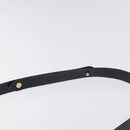 Christian Dior Trotter Canvas Shoulder Bag Navy Gold Auth 127683-8