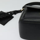Salvatore Ferragamo Gancini Shoulder Bag Calf leather Black Gold Auth 127686-10
