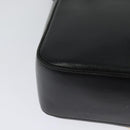 Salvatore Ferragamo Gancini Shoulder Bag Calf leather Black Gold Auth 127686-12