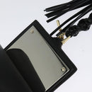 Salvatore Ferragamo Gancini Shoulder Bag Calf leather Black Gold Auth 127686-16