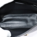 Salvatore Ferragamo Gancini Shoulder Bag Calf leather Black Gold Auth 127686-19