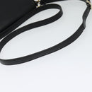 Salvatore Ferragamo Gancini Shoulder Bag Calf leather Black Gold Auth 127686-7