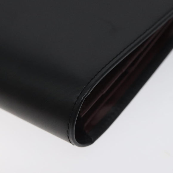 CARTIER Trinity Hand Bag Leather Black Auth 127687