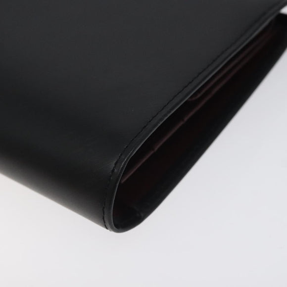 CARTIER Trinity Hand Bag Leather Black Auth 127687