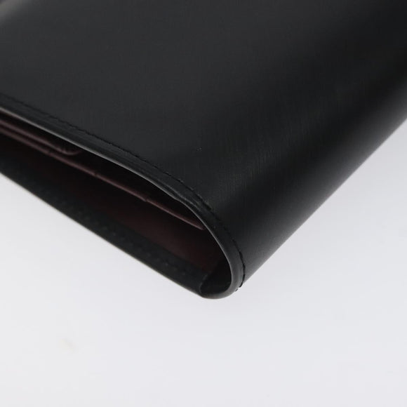CARTIER Trinity Hand Bag Leather Black Auth 127687