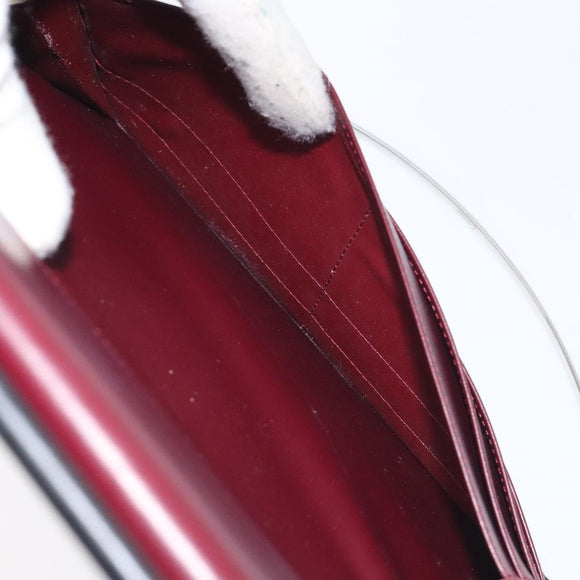 CARTIER Trinity Hand Bag Leather Black Auth 127687