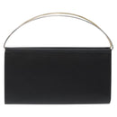 CARTIER Trinity Hand Bag Leather Black Auth 127687-2