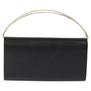 CARTIER Trinity Hand Bag Leather Black Auth 127687-2