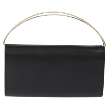 CARTIER Trinity Hand Bag Leather Black Auth 127687 - 0