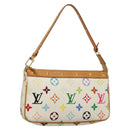 LOUIS VUITTON Multicolor Pochette Accessoires Pouch White M92649 Auth 127704V-1
