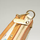 LOUIS VUITTON Multicolor Pochette Accessoires Pouch White M92649 Auth 127704V-18