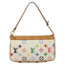 LOUIS VUITTON Multicolor Pochette Accessoires Pouch White M92649 Auth 127704V-13