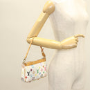 LOUIS VUITTON Multicolor Pochette Accessoires Pouch White M92649 Auth 127704V-22