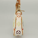 LOUIS VUITTON Multicolor Pochette Accessoires Pouch White M92649 Auth 127704V-4