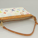 LOUIS VUITTON Multicolor Pochette Accessoires Pouch White M92649 Auth 127704V-6