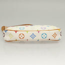 LOUIS VUITTON Multicolor Pochette Accessoires Pouch White M92649 Auth 127704V-5