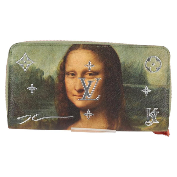 LOUIS VUITTON Masters Collection Da Vinci Zippy Wallet Green M64606 Auth 127707M