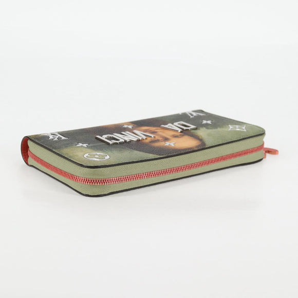LOUIS VUITTON Masters Collection Da Vinci Zippy Wallet Green M64606 Auth 127707M