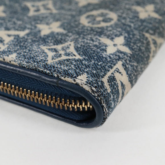 LOUIS VUITTON Monogram Jaguar Zippy Wallet Wallet Blue M81226 LV Auth 127708A