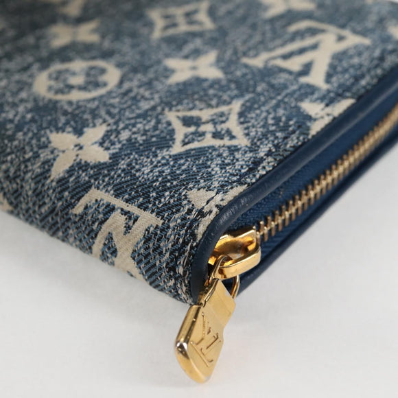 LOUIS VUITTON Monogram Jaguar Zippy Wallet Wallet Blue M81226 LV Auth 127708A