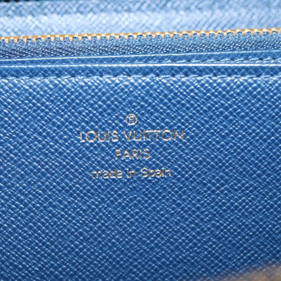 LOUIS VUITTON Monogram Jaguar Zippy Wallet Wallet Blue M81226 LV Auth 127708A