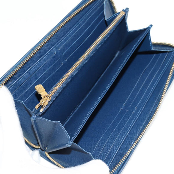 LOUIS VUITTON Monogram Jaguar Zippy Wallet Wallet Blue M81226 LV Auth 127708A