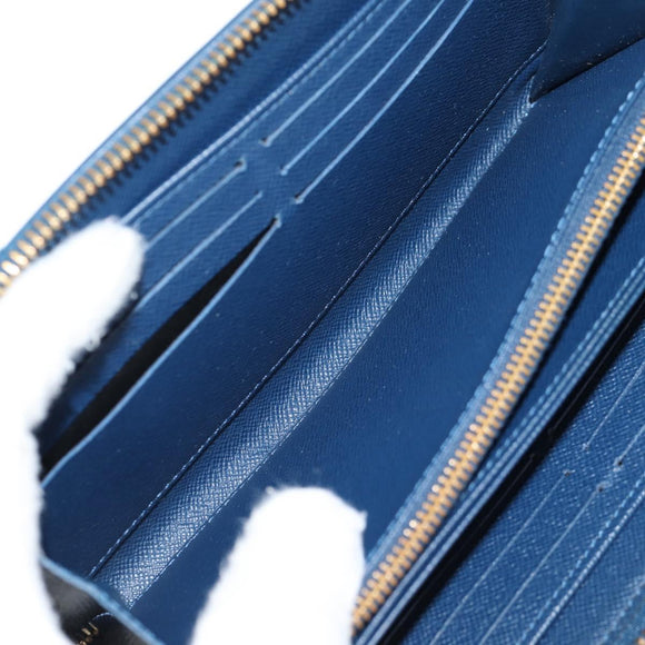 LOUIS VUITTON Monogram Jaguar Zippy Wallet Wallet Blue M81226 LV Auth 127708A