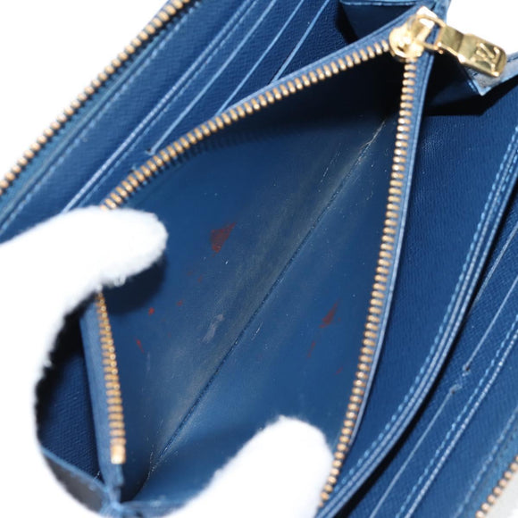 LOUIS VUITTON Monogram Jaguar Zippy Wallet Wallet Blue M81226 LV Auth 127708A