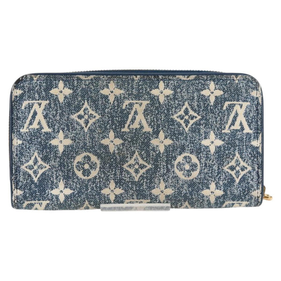 LOUIS VUITTON Monogram Jaguar Zippy Wallet Wallet Blue M81226 LV Auth 127708A