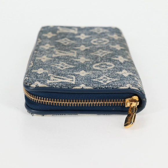 LOUIS VUITTON Monogram Jaguar Zippy Wallet Wallet Blue M81226 LV Auth 127708A