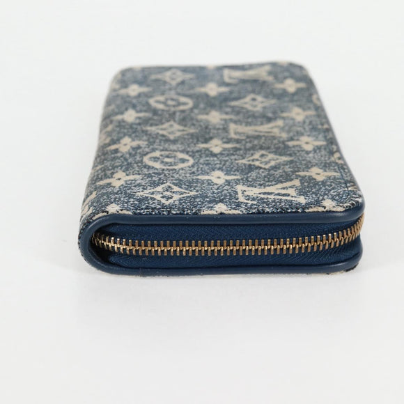 LOUIS VUITTON Monogram Jaguar Zippy Wallet Wallet Blue M81226 LV Auth 127708A