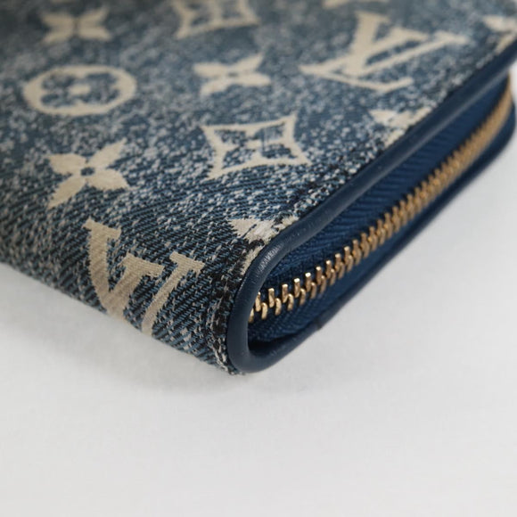 LOUIS VUITTON Monogram Jaguar Zippy Wallet Wallet Blue M81226 LV Auth 127708A
