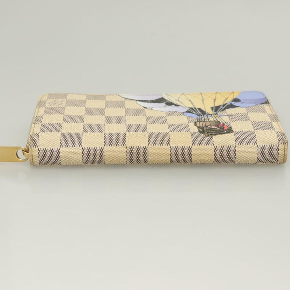 LOUIS VUITTON Damier Azur Illustre Balloon Zippy Wallet N63006 LV Auth 127710