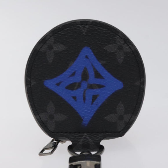 LOUIS VUITTON Monogram Eclipse Etui earphones Accessory Case GI0844 Auth 127716